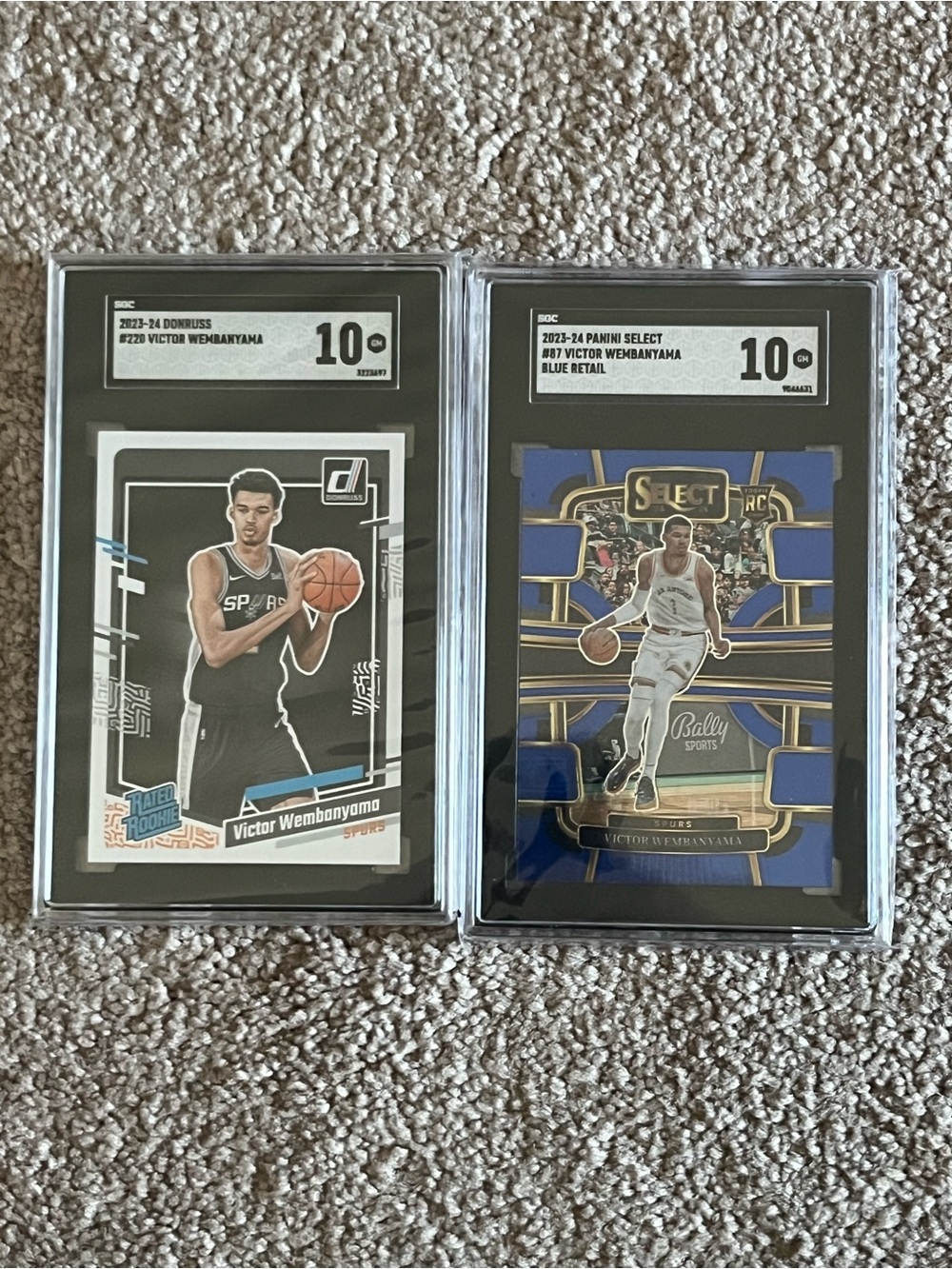 Victor Wembanyama 2 Card Rookie Lot Gem Mint 10